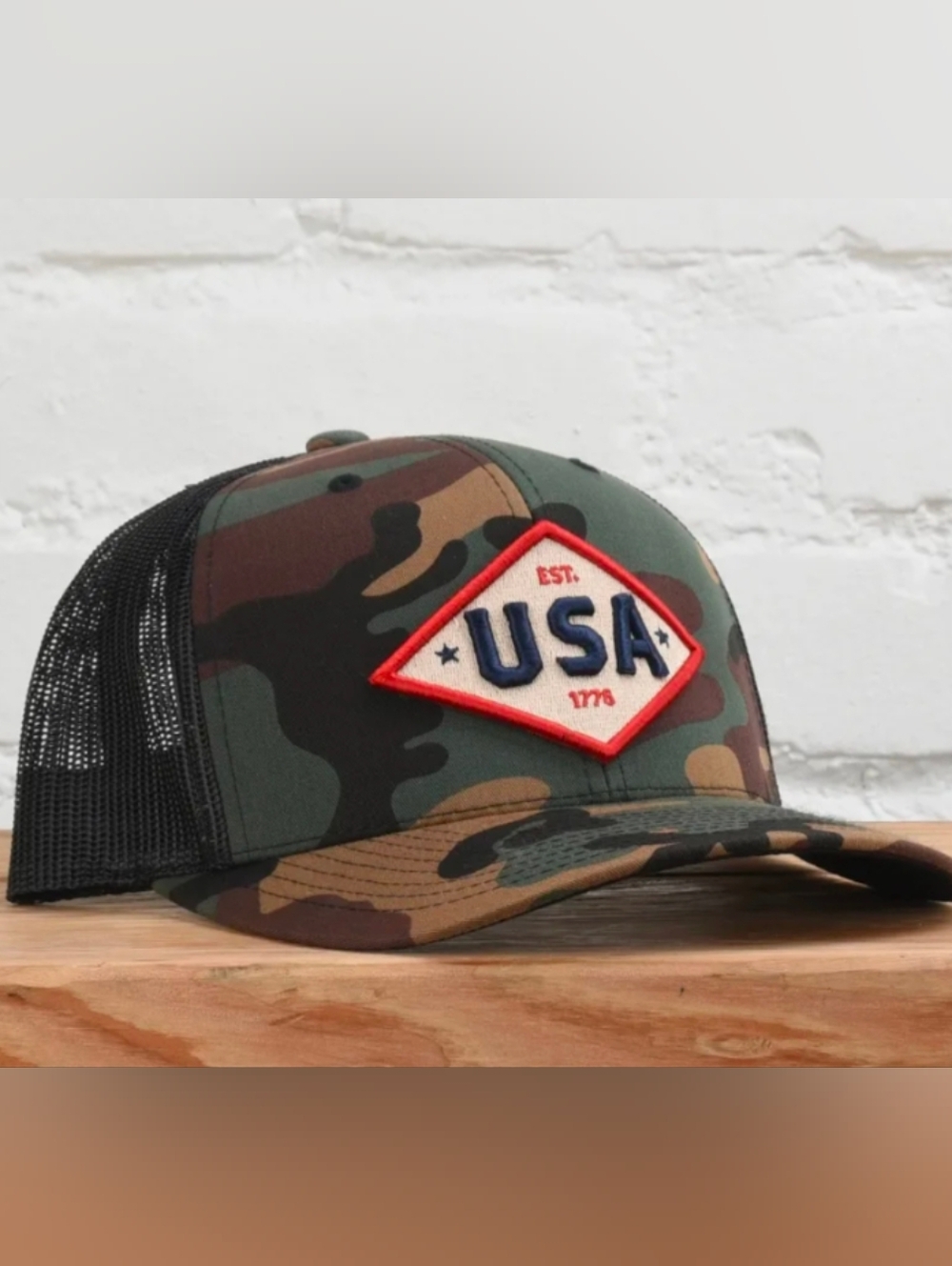 NWT Unisex Classic State USA Camo Snapback Baseball Hat Cap